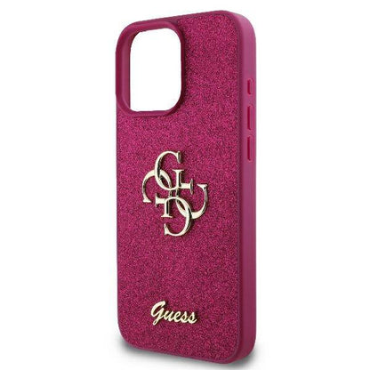 Deksel for Apple iPhone 16, Guess, Fixed Glitter Big 4G, Lilla
