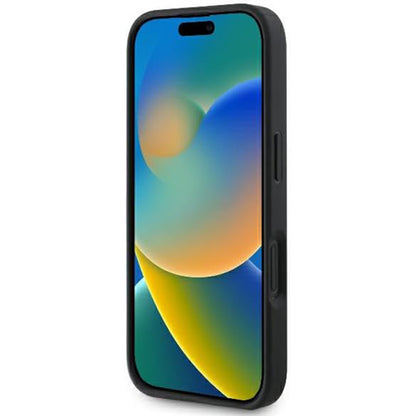 Deksel for Apple iPhone 16, Guess, Fixed Glitter Big 4G, Svart