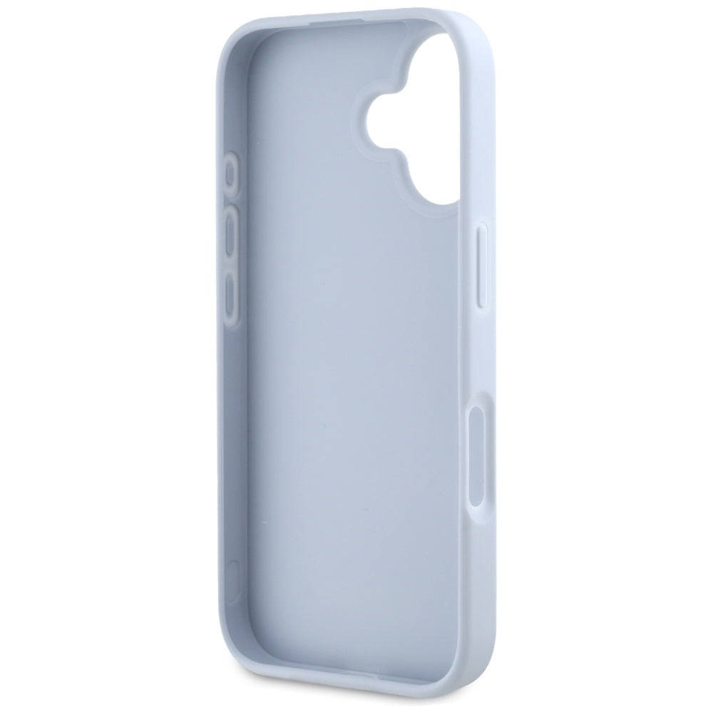 Deksel for Apple iPhone 16, Guess, Grained Big 4G Logo Small Classic Logo, Blå