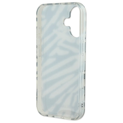 Deksel for Apple iPhone 16, Karl Lagerfeld, IML Luxury Zebra Pattern with Strap, Svart