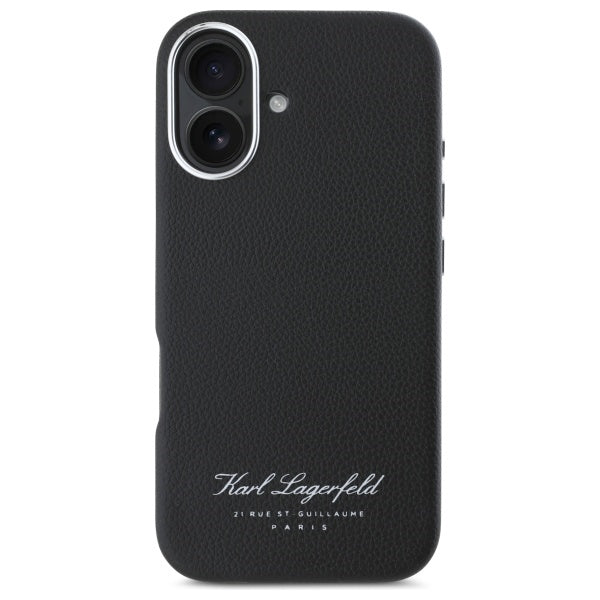 Deksel for Apple iPhone 16, Karl Lagerfeld, RSG, Svart