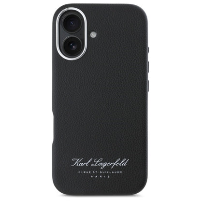 Deksel for Apple iPhone 16, Karl Lagerfeld, RSG, Svart
