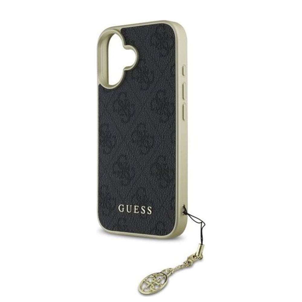 Deksel for Apple iPhone 16 Plus, Guess, 4G Charm, Svart