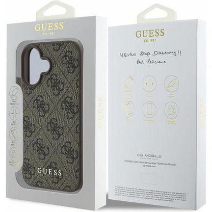 Deksel for Apple iPhone 16 Plus, Guess, 4G Classic, Brun