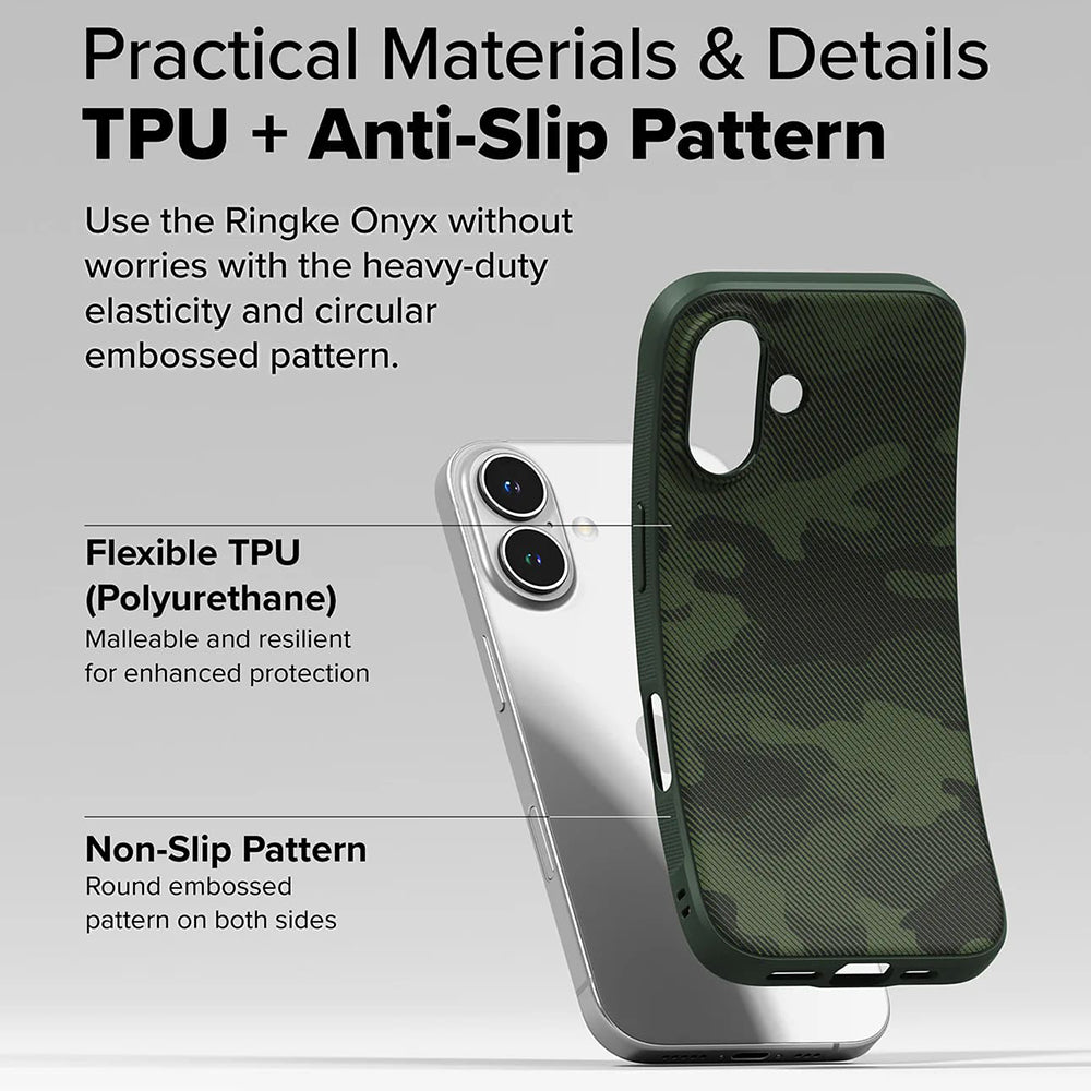 Deksel for Apple iPhone 16 Plus, Ringke, Onyx Design, Grønn
