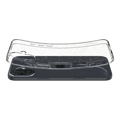 Deksel for Apple iPhone 16 Plus, Spigen, Liquid Crystal Glitter, Gjennomsiktig