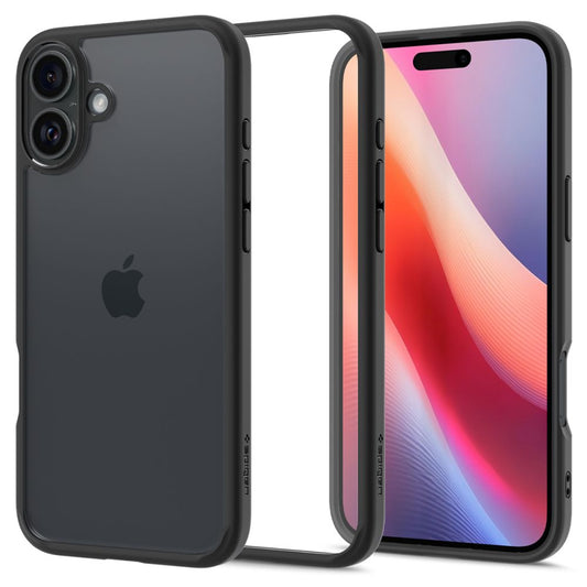 Deksel for Apple iPhone 16 Plus, Spigen, Ultra Hybrid, Matt Svart
