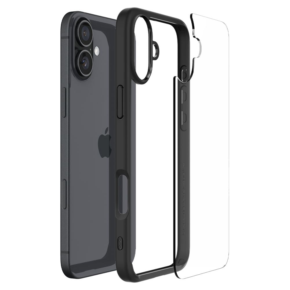 Deksel for Apple iPhone 16 Plus, Spigen, Ultra Hybrid, Matt Svart