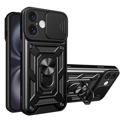 Deksel for Apple iPhone 16 Plus, Techsuit, CamShield, Svart