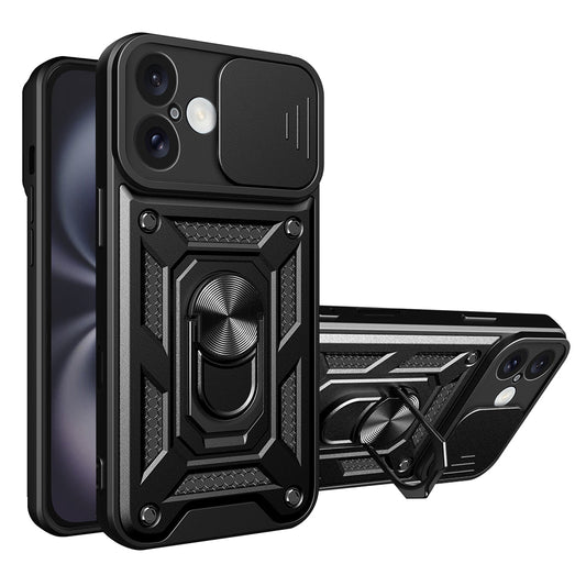 Deksel for Apple iPhone 16 Plus, Techsuit, CamShield, Svart