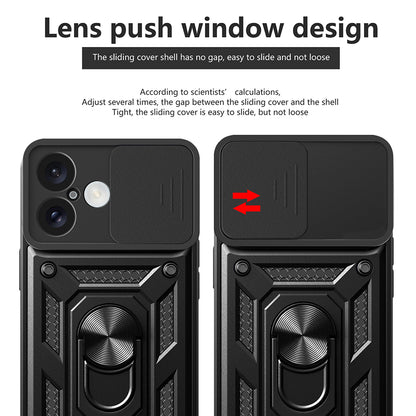 Deksel for Apple iPhone 16 Plus, Techsuit, CamShield, Svart