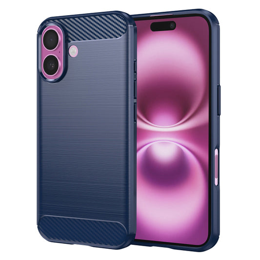 Deksel for Apple iPhone 16 Plus, Techsuit, Karbon, Blå