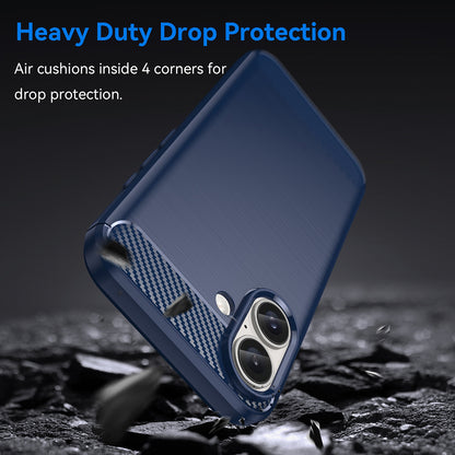 Deksel for Apple iPhone 16 Plus, Techsuit, Karbon, Blå