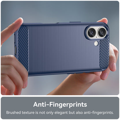 Deksel for Apple iPhone 16 Plus, Techsuit, Karbon, Blå