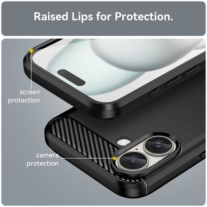 Deksel til Apple iPhone 16 Plus, Techsuit, Karbon, Svart