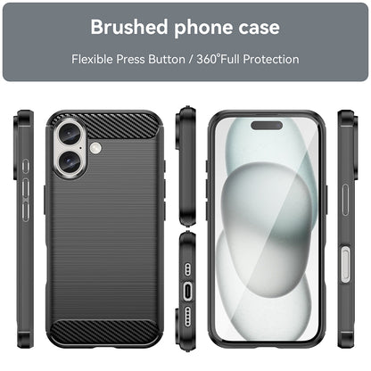 Deksel til Apple iPhone 16 Plus, Techsuit, Karbon, Svart