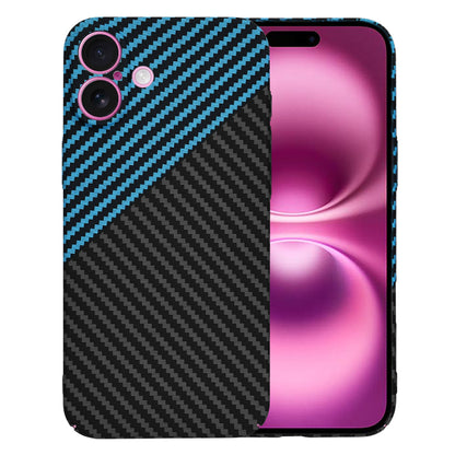 Deksel for Apple iPhone 16 Plus, Techsuit, Carbonite FiberShell, Svart Bleu