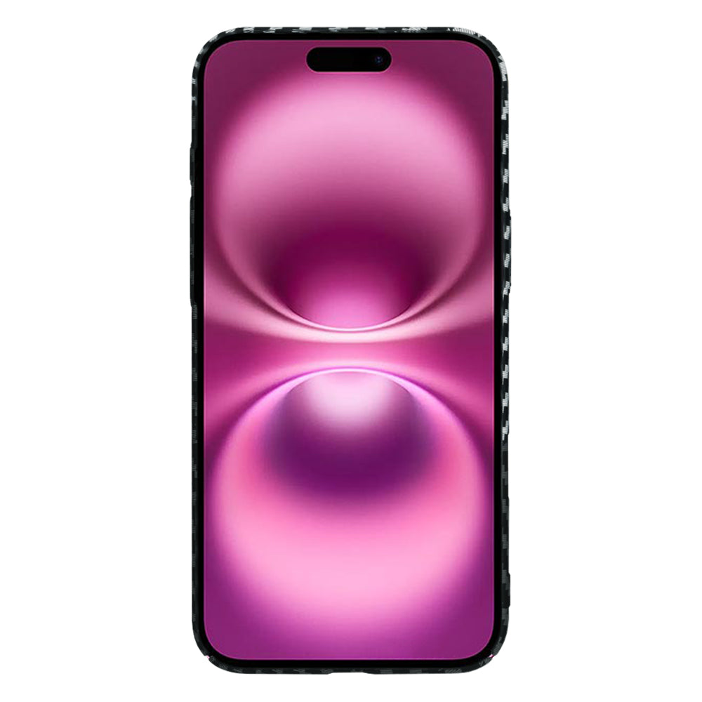 Deksel for Apple iPhone 16 Plus, Techsuit, Carbonite FiberShell, Svart Grå