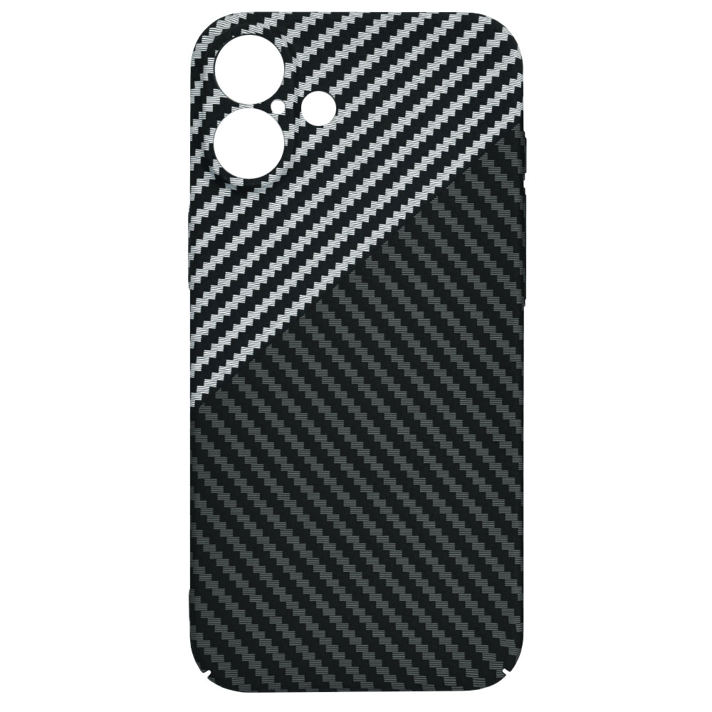 Deksel for Apple iPhone 16 Plus, Techsuit, Carbonite FiberShell, Svart Grå