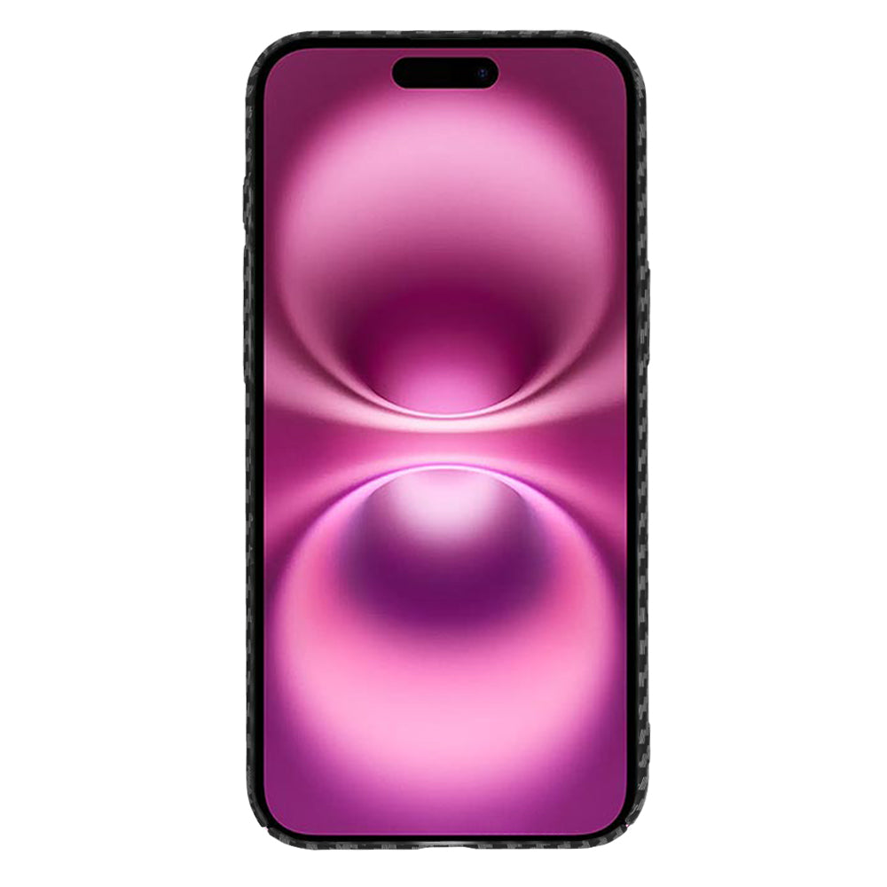 Deksel for Apple iPhone 16 Plus, Techsuit, Carbonite FiberShell, Svart