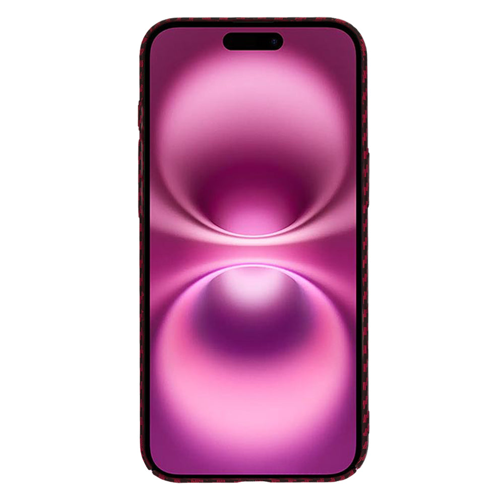 Deksel for Apple iPhone 16 Plus, Techsuit, Carbonite FiberShell, Rød