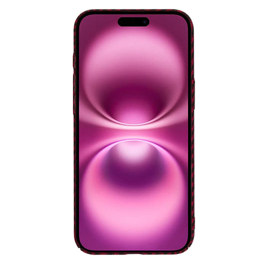 Deksel for Apple iPhone 16 Plus, Techsuit, Carbonite FiberShell, Rød