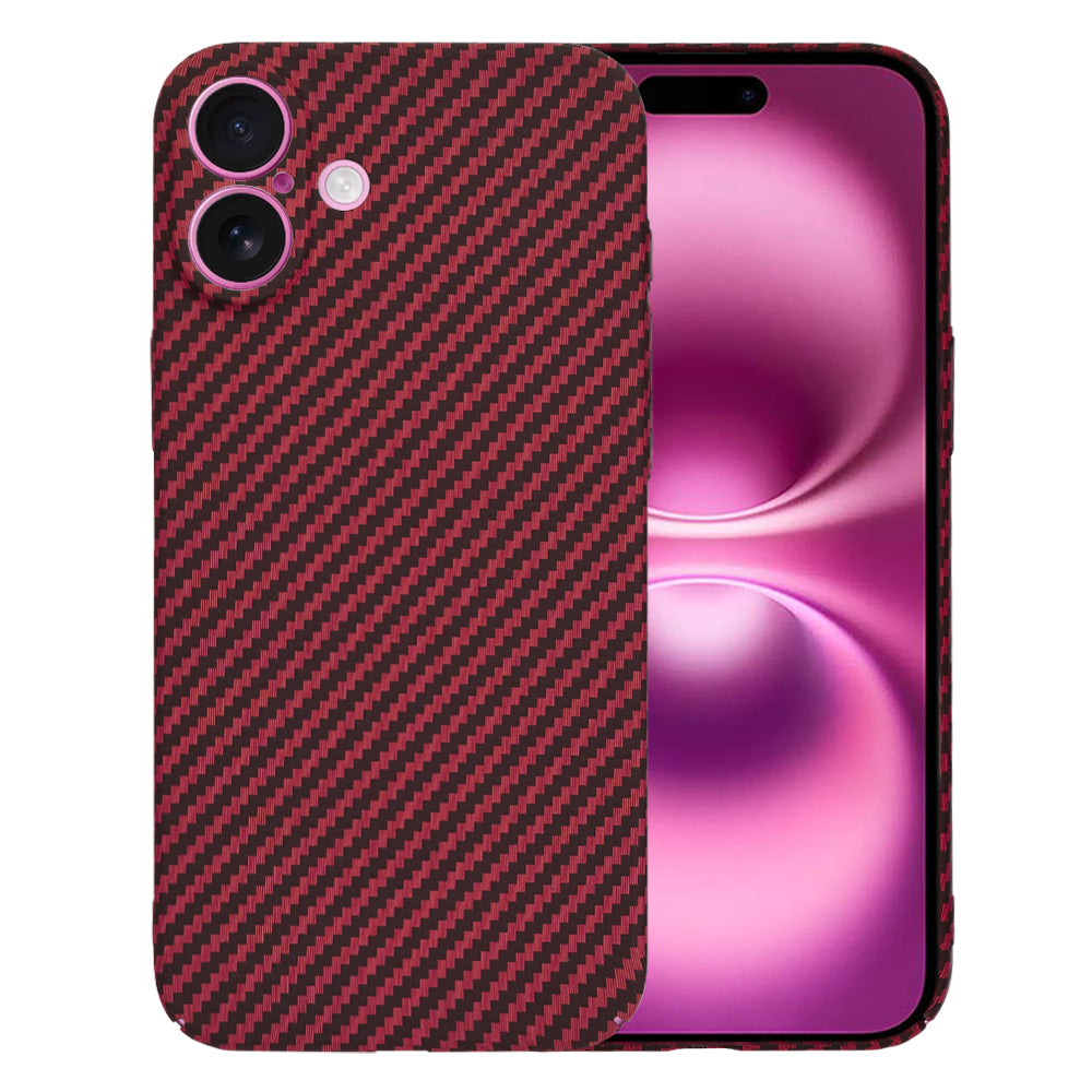 Deksel for Apple iPhone 16 Plus, Techsuit, Carbonite FiberShell, Rød