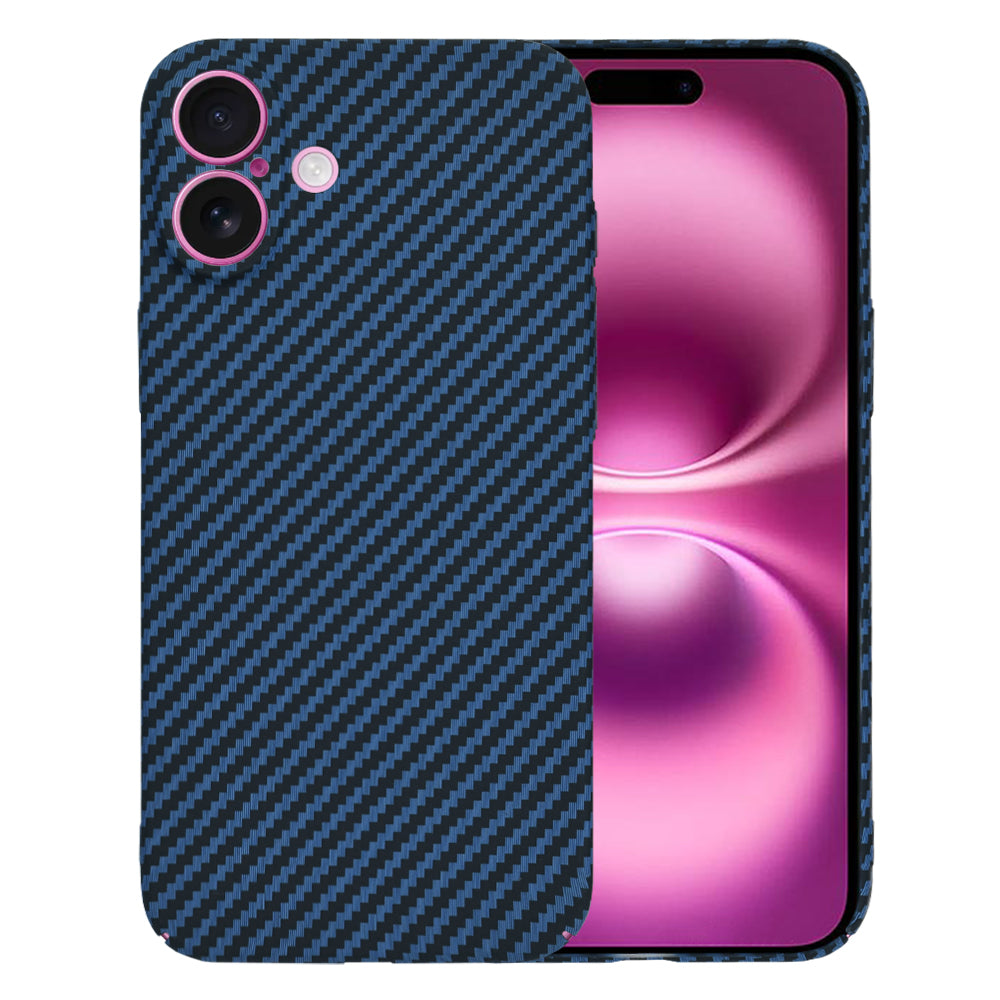 Deksel for Apple iPhone 16 Plus, Techsuit, Carbonite FiberShell, Turkis
