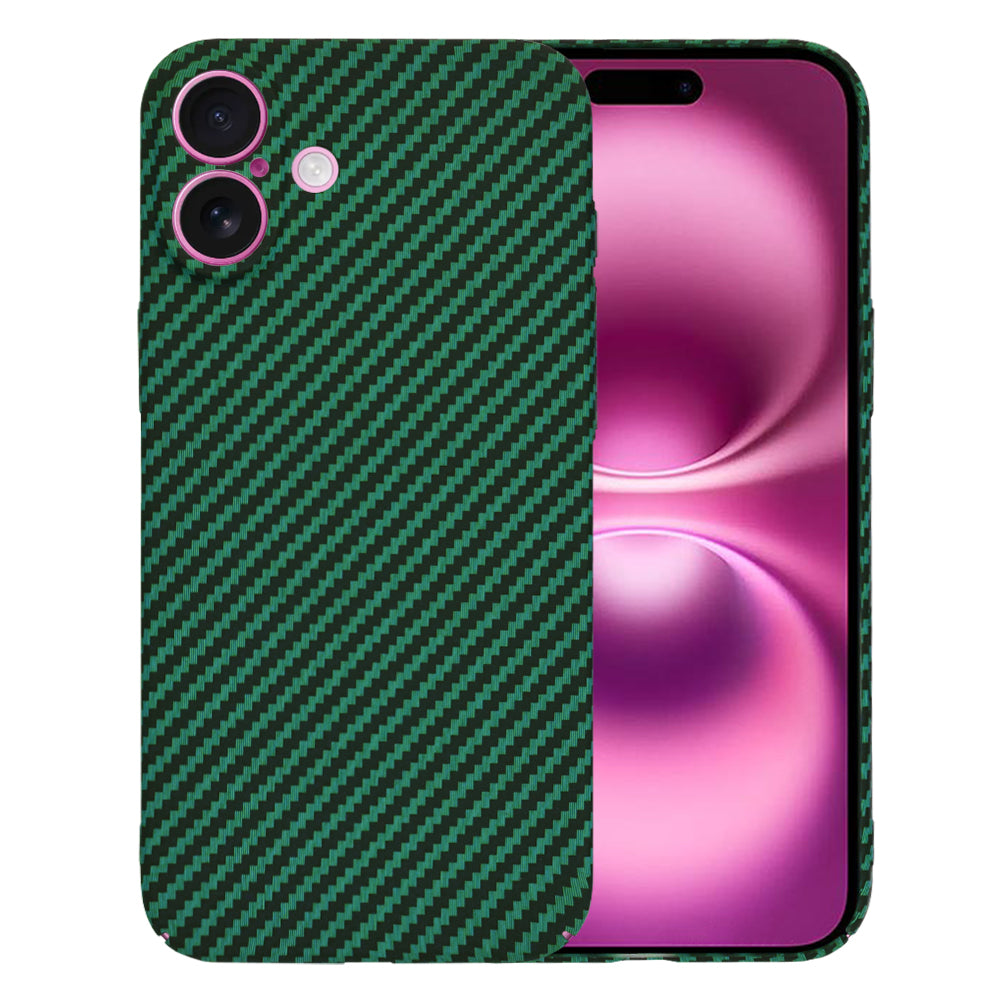 Deksel for Apple iPhone 16 Plus, Techsuit, Carbonite FiberShell, Grønn