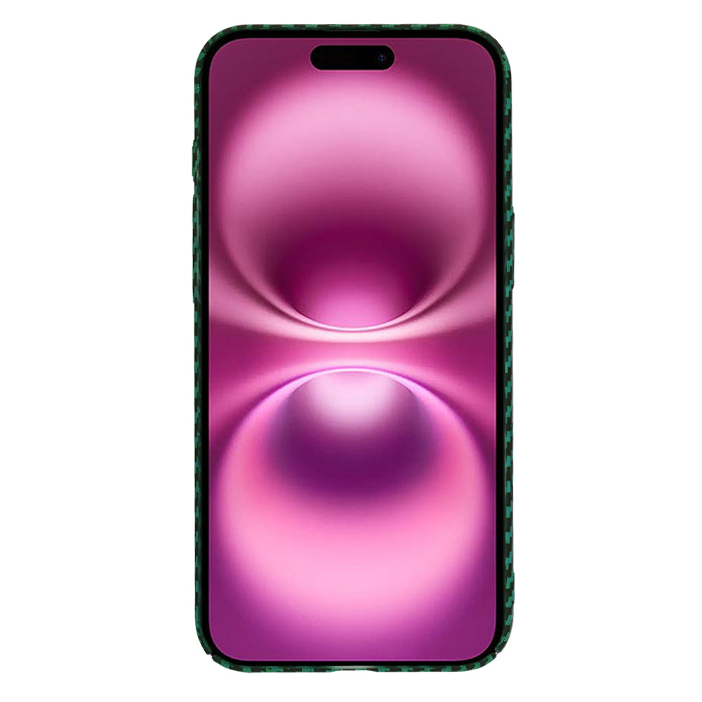 Deksel for Apple iPhone 16 Plus, Techsuit, Carbonite FiberShell, Grønn
