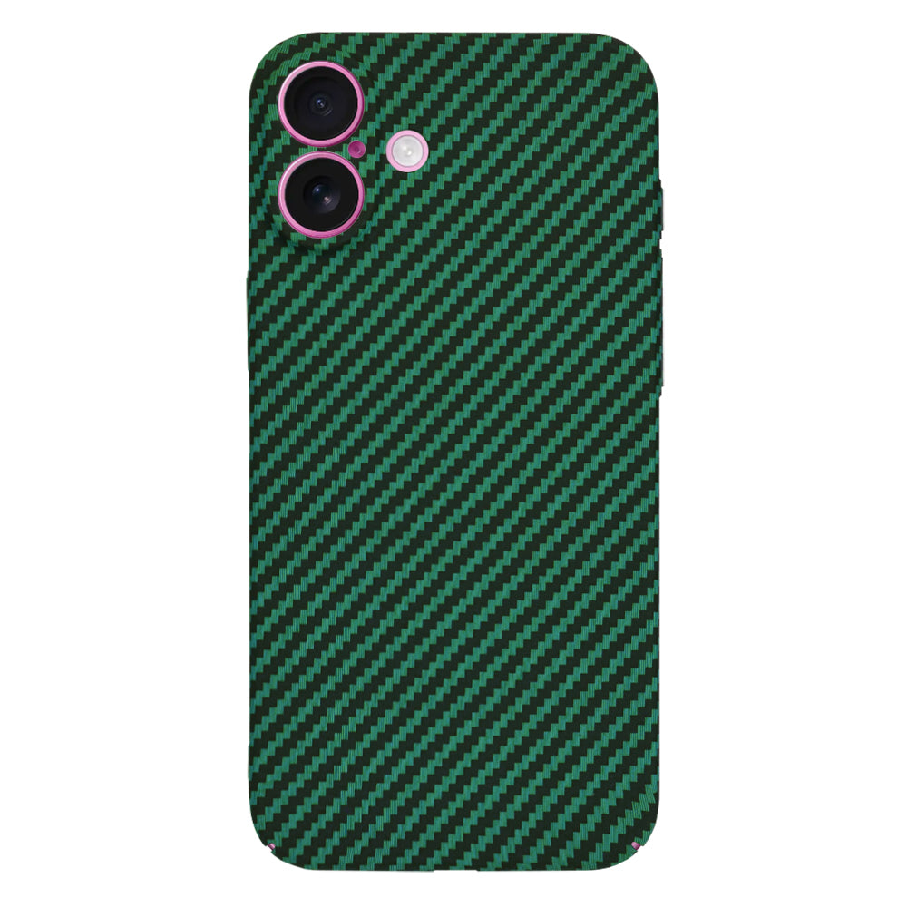 Deksel for Apple iPhone 16 Plus, Techsuit, Carbonite FiberShell, Grønn