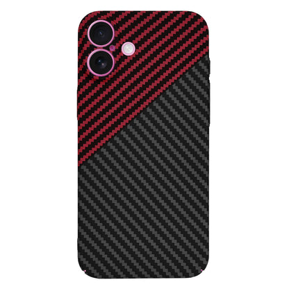 Deksel for Apple iPhone 16 Plus, Techsuit, Carbonite FiberShell, Svart Rød