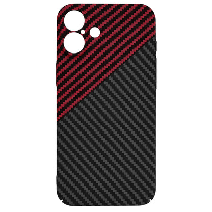 Deksel for Apple iPhone 16 Plus, Techsuit, Carbonite FiberShell, Svart Rød