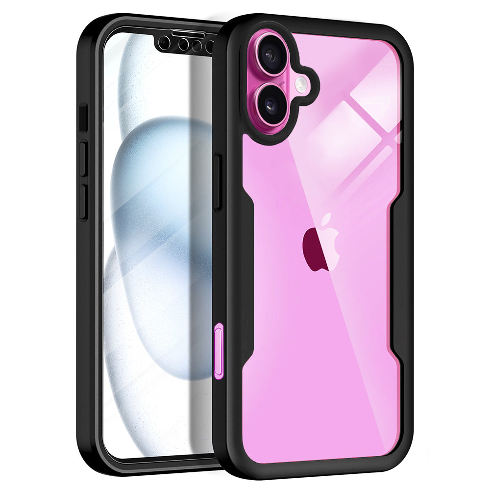 Deksel for Apple iPhone 16 Plus, Techsuit, ColorVerse 360, Svart