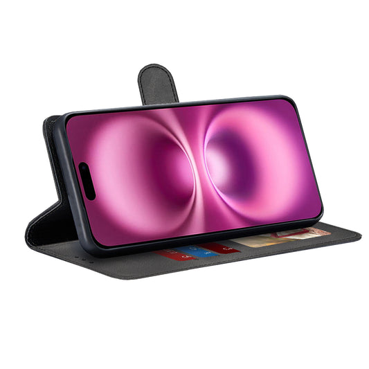 Deksel for Apple iPhone 16 Plus, Techsuit, Diary Book, Svart