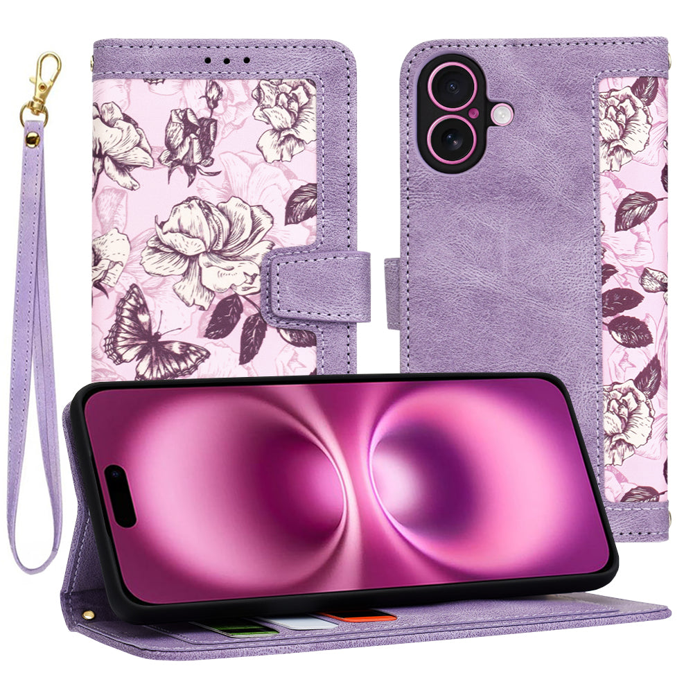 Deksel til Apple iPhone 16 Plus, Techsuit, FlipCraft, Lilla