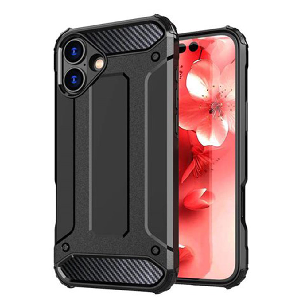 Deksel for Apple iPhone 16 Plus, Techsuit, Hybrid Armor, Svart
