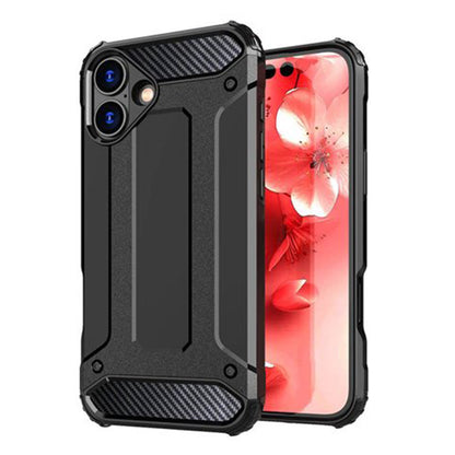 Deksel for Apple iPhone 16 Plus, Techsuit, Hybrid Armor, Svart