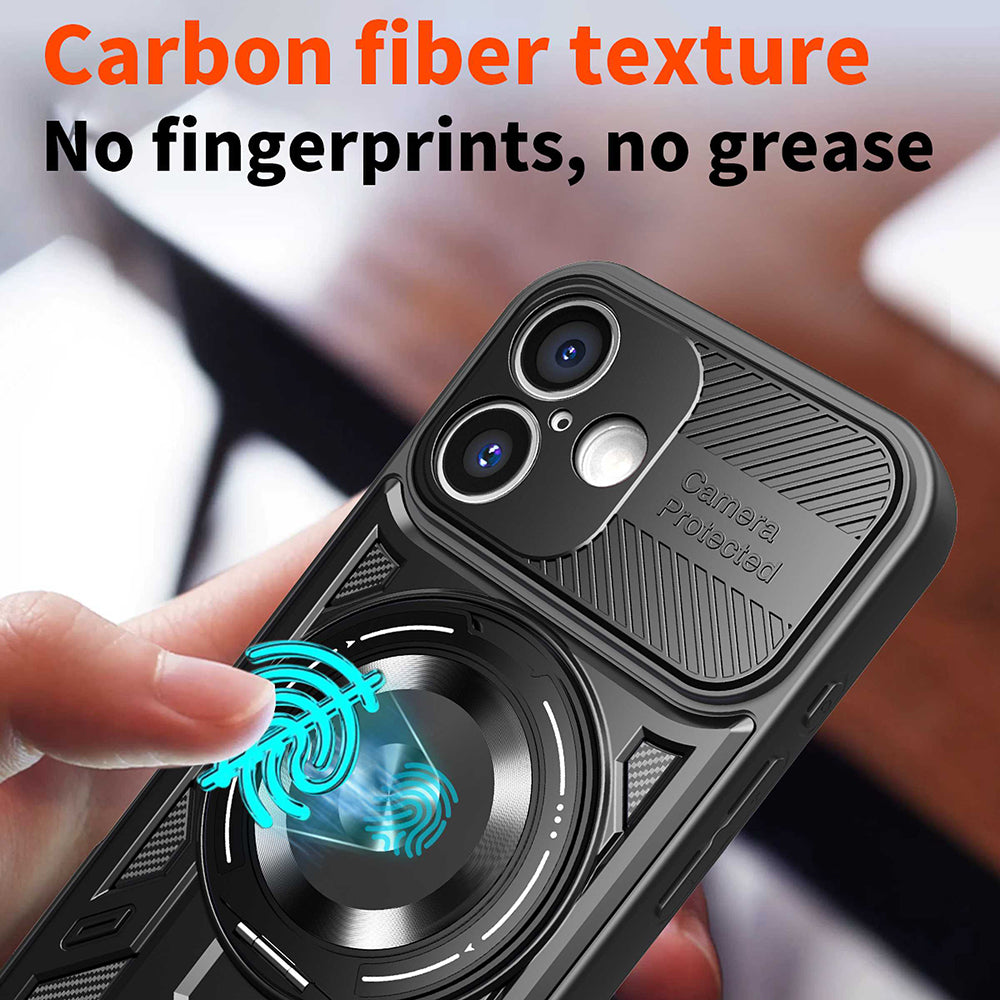 Deksel for Apple iPhone 16 Plus, Techsuit, RuggedCam, Svart