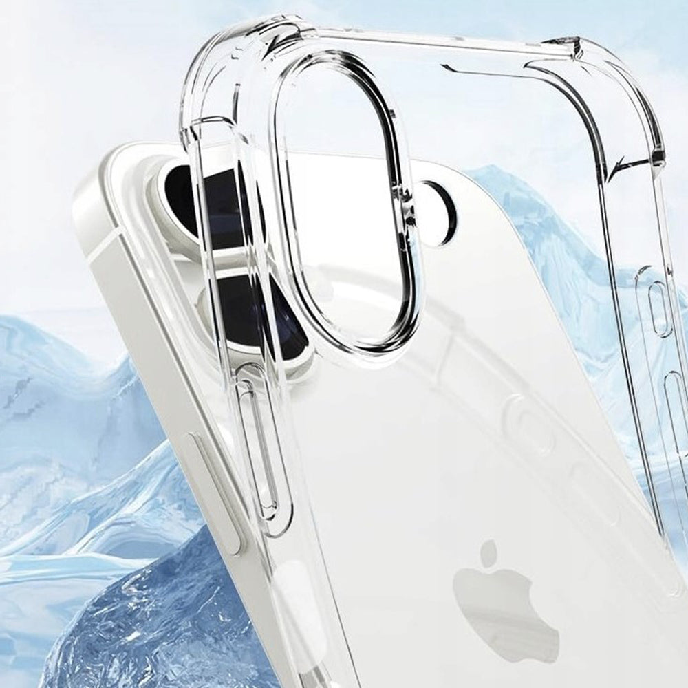 Deksel for Apple iPhone 16 Plus, Techsuit, Støtsikker Klar (Stor Linsehull), Transparent