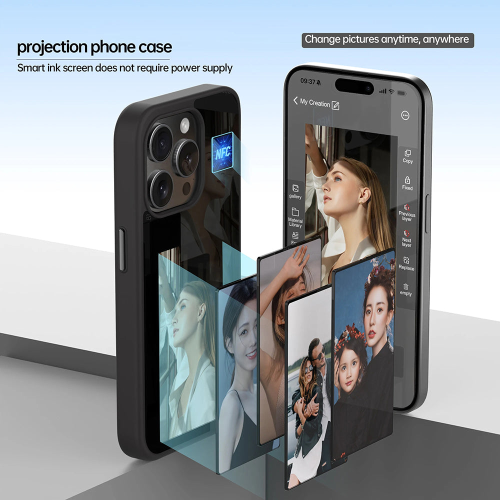 Deksel for Apple iPhone 16 Plus, Techsuit, SmartScreen NFC, Svart