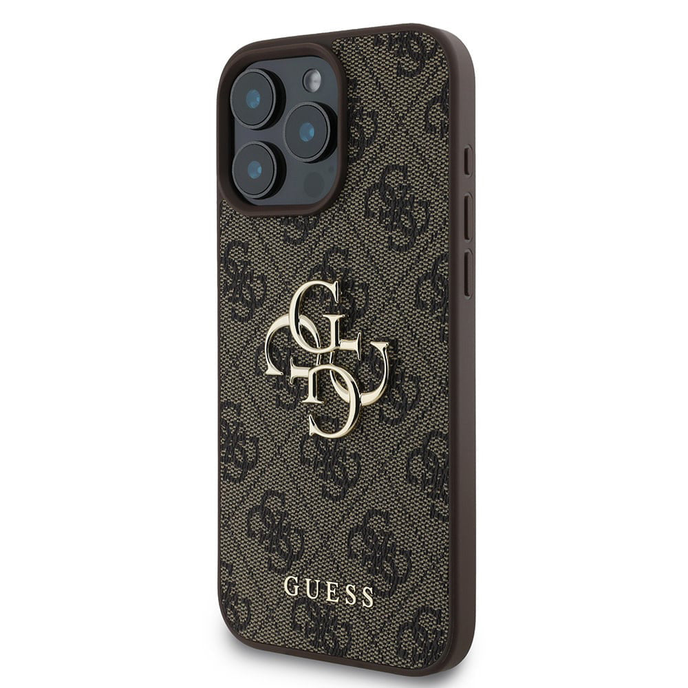Deksel for Apple iPhone 16 Pro, Guess, 4G Big Logo, Brun
