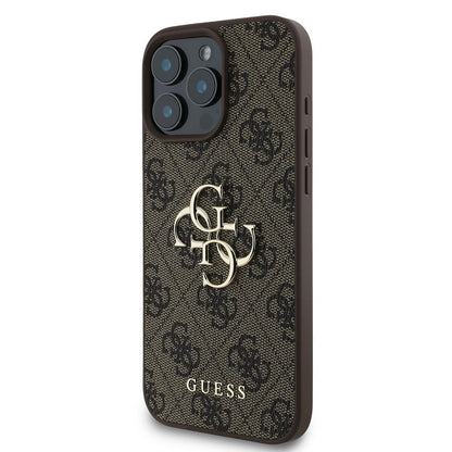 Deksel for Apple iPhone 16 Pro, Guess, 4G Big Logo, Brun