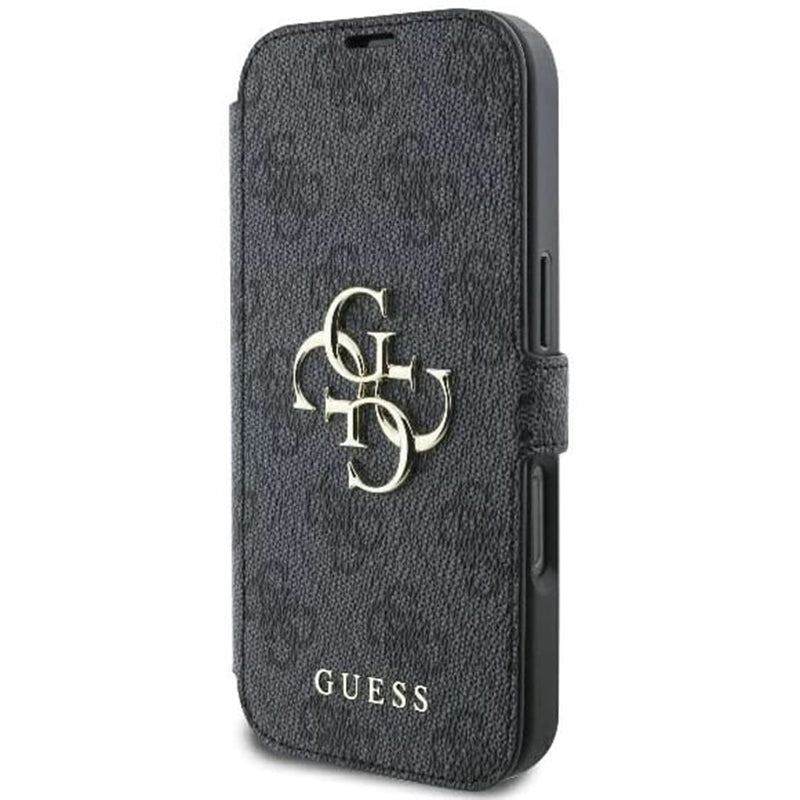 Deksel for Apple iPhone 16 Pro, Guess, 4G Book, Svart