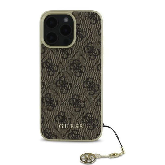 Deksel for Apple iPhone 16 Pro, Guess, 4G Charm, Brun