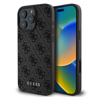 Deksel for Apple iPhone 16 Pro, Guess, 4G Classic, Svart