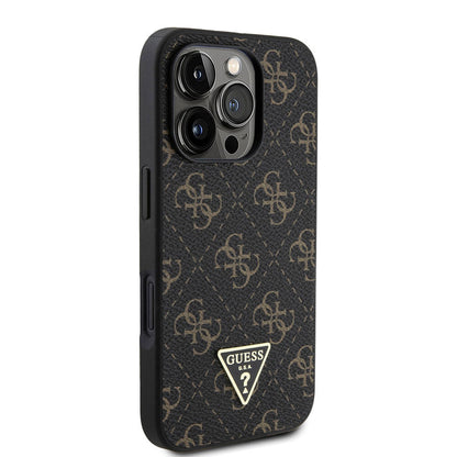 Deksel for Apple iPhone 16 Pro, Guess, 4G Triangle Logo, Hvit