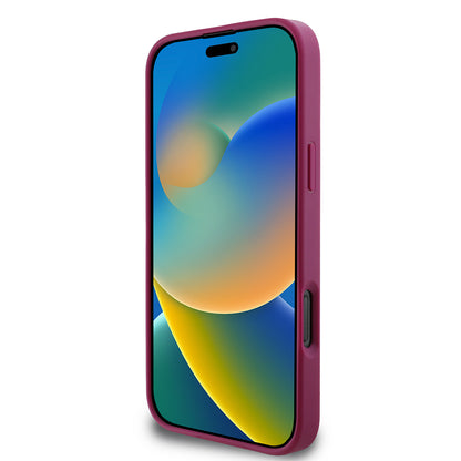 Deksel for Apple iPhone 16 Pro, Guess, Glitter Big 4G Script, Magenta