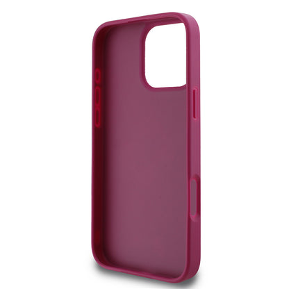 Deksel for Apple iPhone 16 Pro, Guess, Glitter Big 4G Script, Magenta