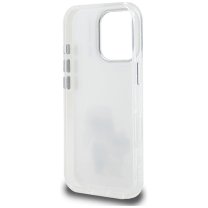 Deksel for Apple iPhone 16 Pro, Karl Lagerfeld, IML Aquarelle Logo Karl & Choupette, Hvit